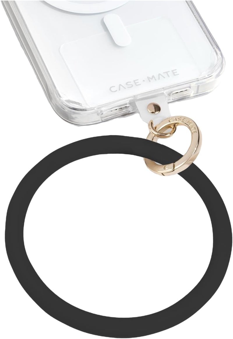Casemate Phone Charm Bangle Bracelet - Detachable Wristlet Keychain for Women - Hands-Free iPhone Wrist Strap with Tether Tab - Key Ring Bracelet for Galaxy, Pixel and Phone Cases - Black - Image 1